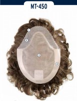 Накладка из искусственных волос с прозрачным фронтом  MT-450 - Интернет-магазин париков Bell-parik, Екатеринбург
