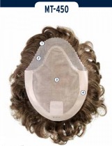 Накладка из искусственных волос с прозрачным фронтом  MT-450 - Интернет-магазин париков Bell-parik, Екатеринбург