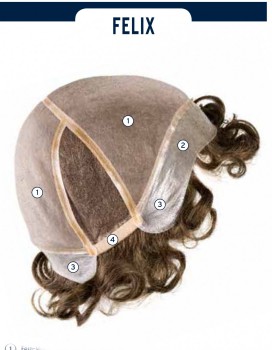 Парик из искусственных волос c передней и задней частью из монофиламента Felix - Интернет-магазин париков Bell-parik, Екатеринбург